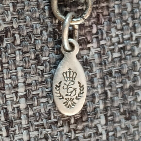 LD Layered Filigree Collar Necklace 17" Silver Tone Flower Leaf Textured Charms - Picture 7 of 8